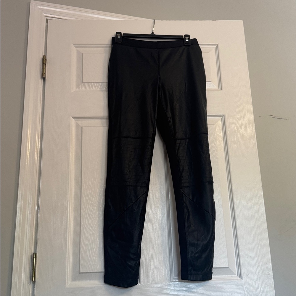 Karl Lagerfeld Black Faux Leather Leggings